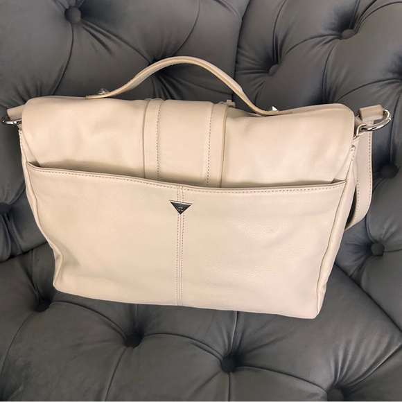 Sam Edelman Beautiful Leather 🤩Michelle Ivory Fringe Satchel Bag - Picture 7 of 10